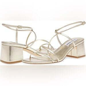Steve Madden Remml Heel Gold strappy sandals Size 9 NIB 130$
